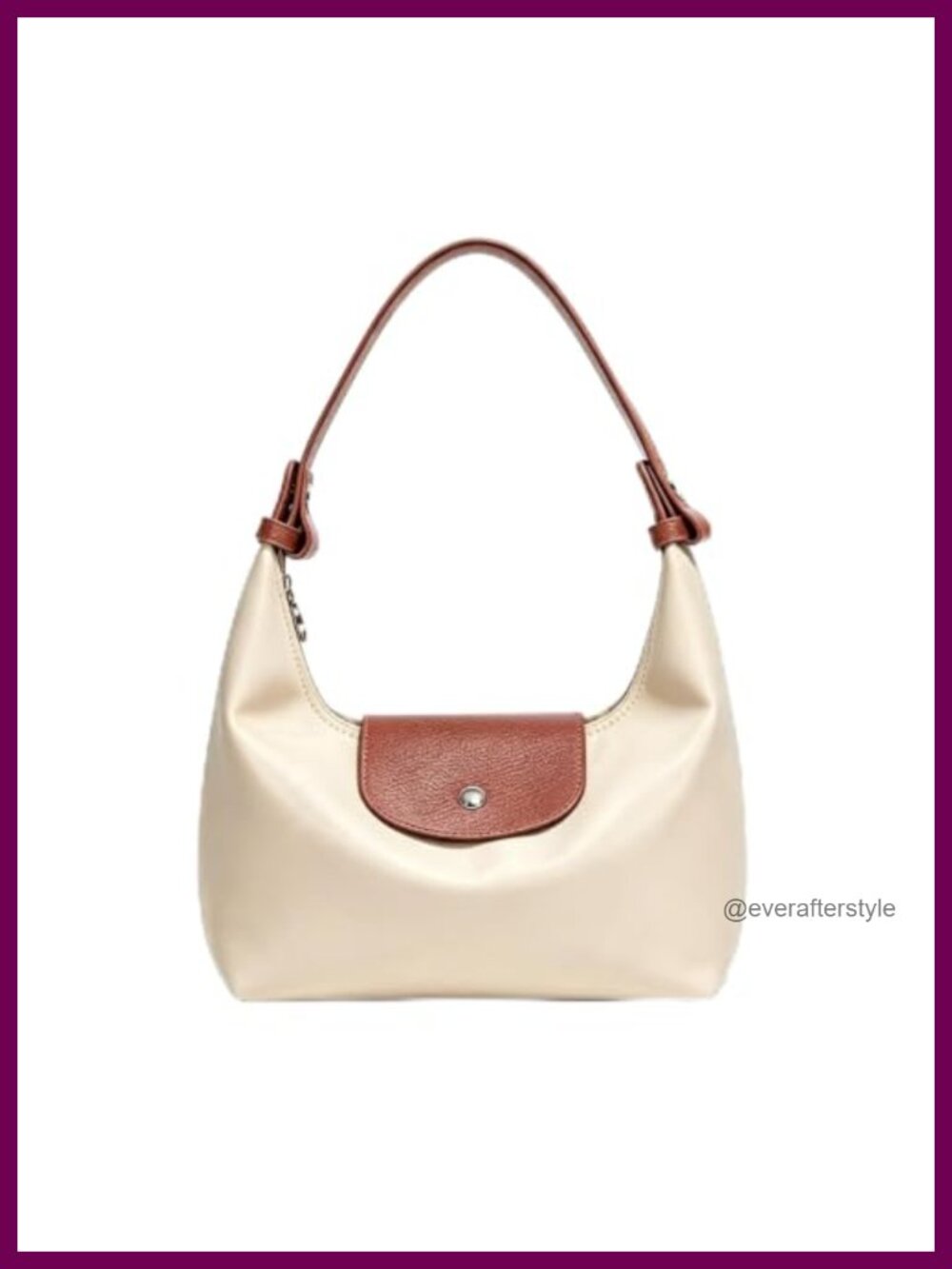 Mini Nylon Crossbody Bag Vegan Leather Hobo Shoulder Handbag